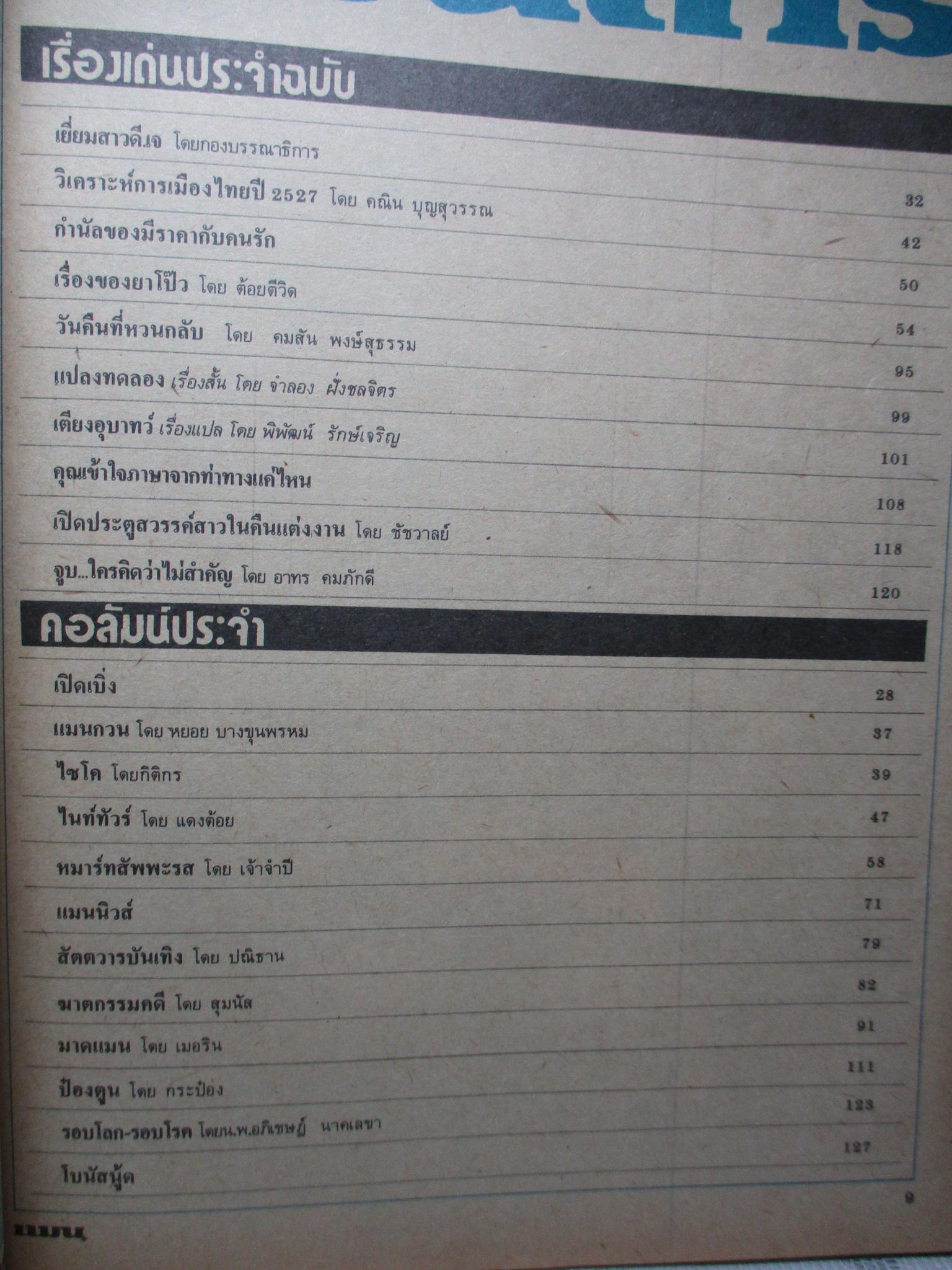 นิตยสารแมน ฉบับที่104 2527 สภาพดี