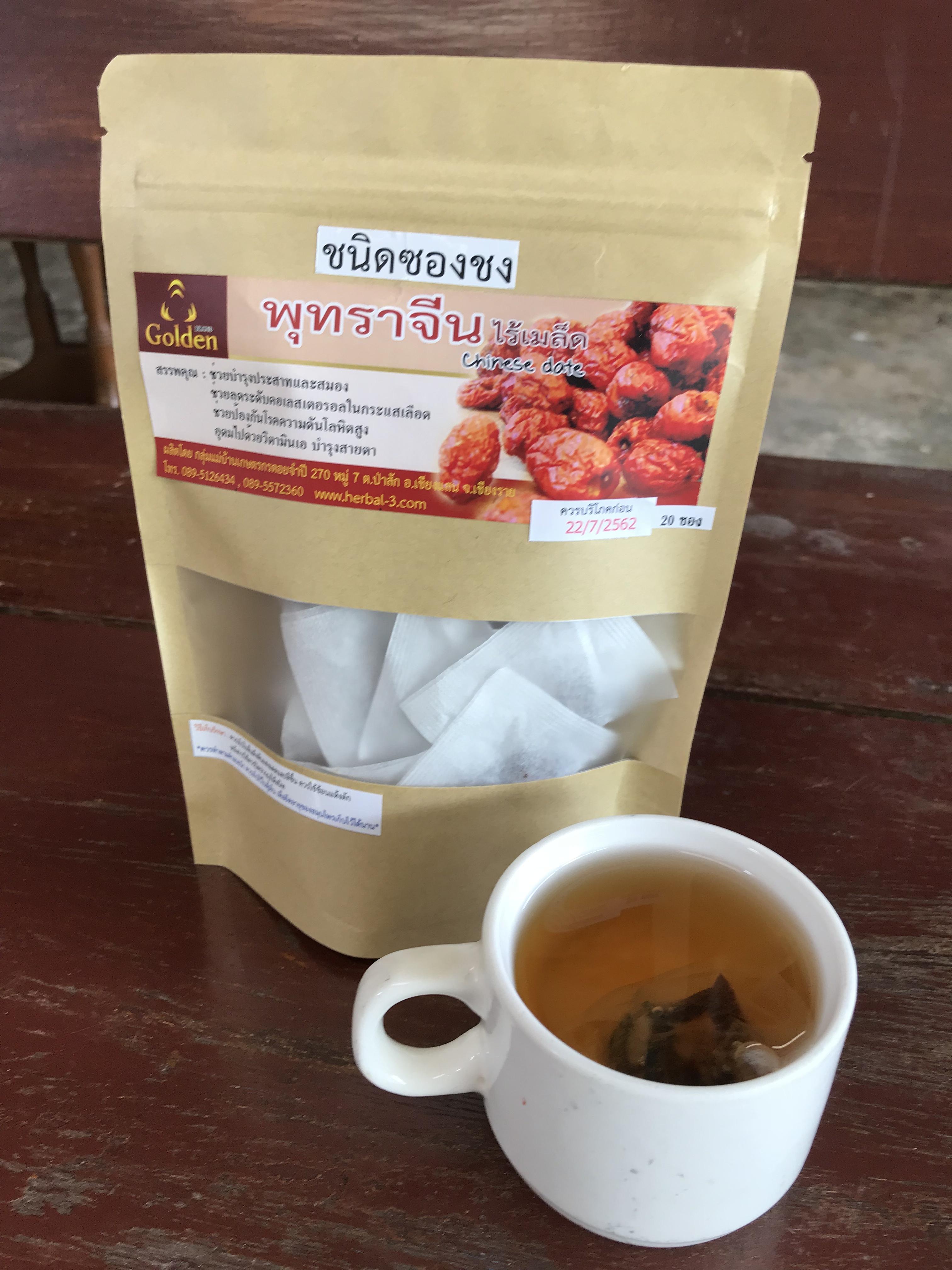 พุทราจีนอบแห้ง (ชนิดซองชง)