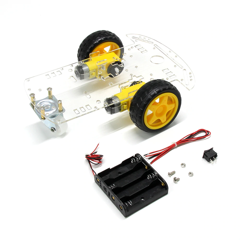 ชุดทดลอง Uno R3 Smart Car Robot Kit รถหุ่นยนต์หลบหลีกสิ่งกีดขวางและเดินตามเส้นครบชุด Smart Car Kit