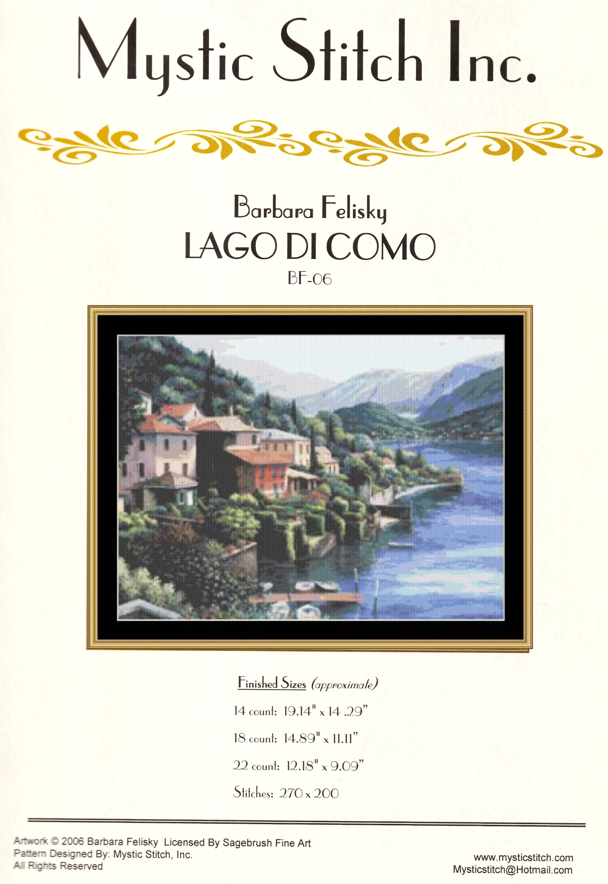 Mystic Stitch ผังลาย Lago Di Como