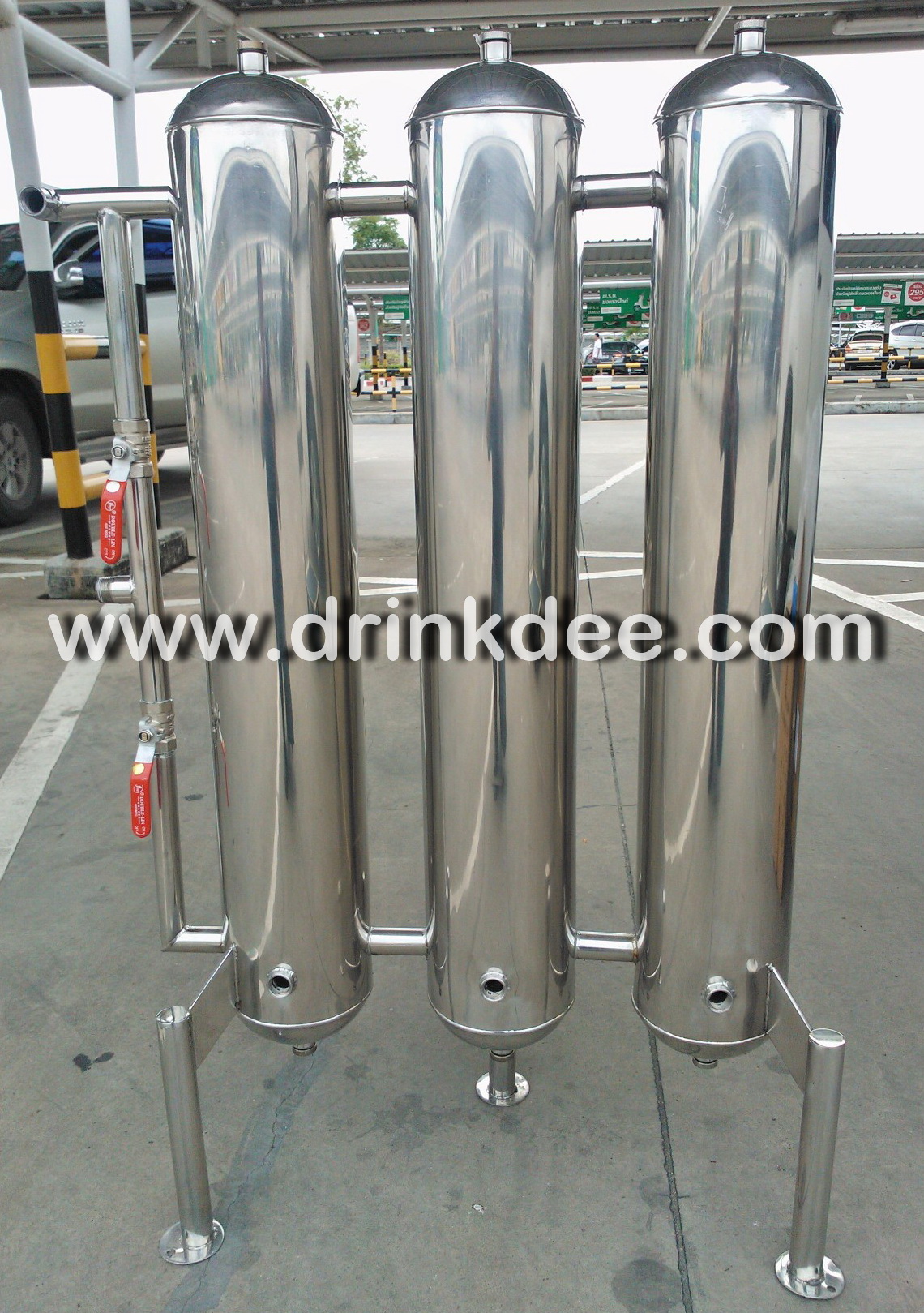 ถังกรองสแตนเลส 3 ท่อเรียง