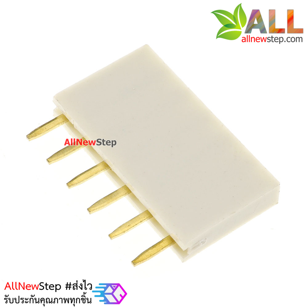 Pin header Female Header Single Row 2.54mm 6p Pin1x6 สีขาว