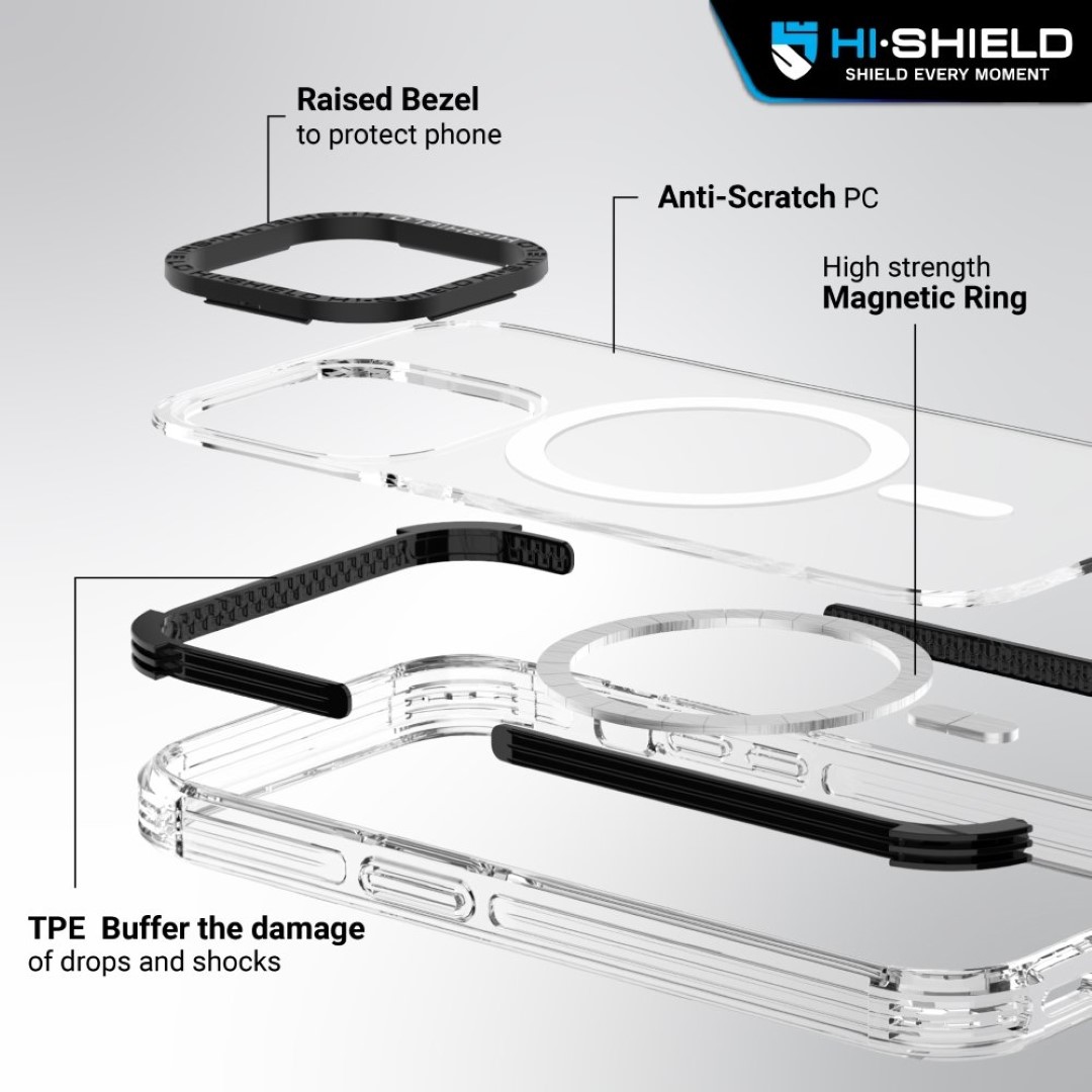 Hishield Magsafe ShockProof Case เคสแม่เหล็ก โคตรกันกระแทก ใช้สำหรับ iPhone 17 Pro Max Air 16 Plus 15 Pro Max 14 Pro Max ใบกำกับภาษี