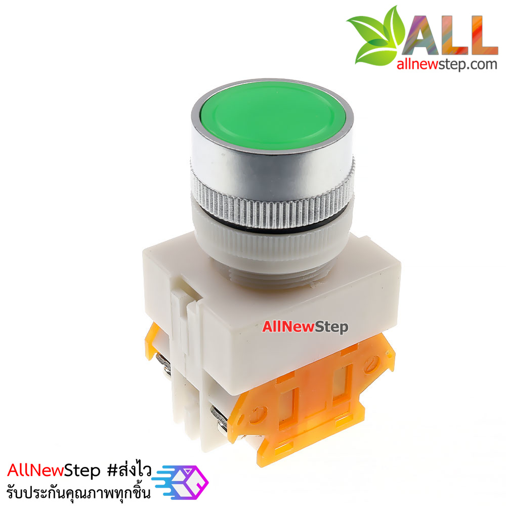 สวิตช์กดติดปล่อยดับ/กดดับปล่อยติด/รีเซตสวิตช์ AC DC 10A ปุ่มกดสีเขียว Reset Switch