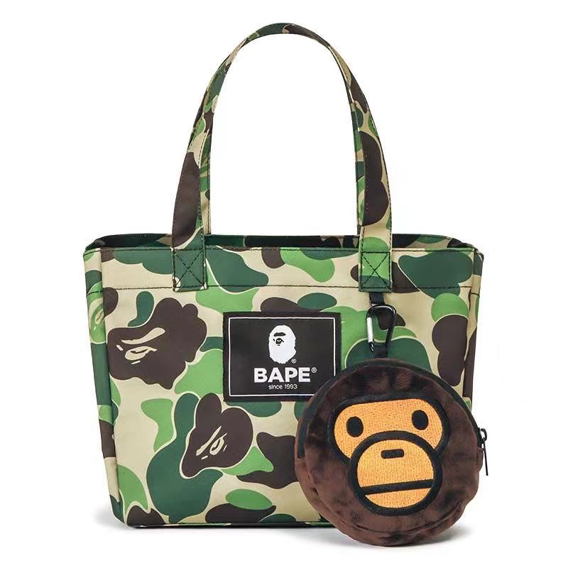 🟢พร้อมส่ง BAPE KIDS® by *a bathing ape® 2021 SPRING/SUMMER COLLECTION กระเป๋าช้อปปิ้ง & กระเป๋า eco