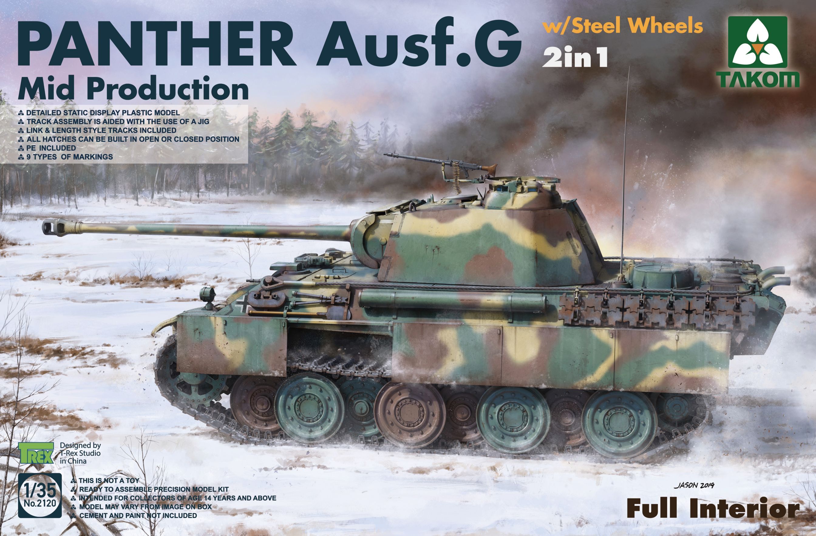 1/35 Panther G Mid Production with Steel Wheels 2 in 1 (Full Interier)