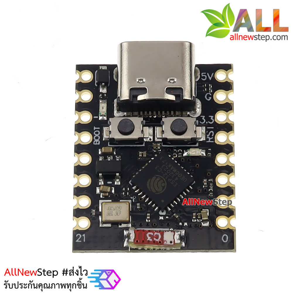 บอร์ด ESP32-C3 Development Board esp32-c3 Bluetooth 5.0 LE supere mini Development Board บอร์ดที่ดีกว่า ESP8266 บัดกรีขาแล้ว