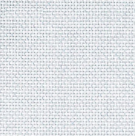 Zweigart 14 count Clear Opalescent on White Aida (ผ้าไอด้า ขนาดตา 14 ช่อง/นิ้ว สีขาววิ้ง)