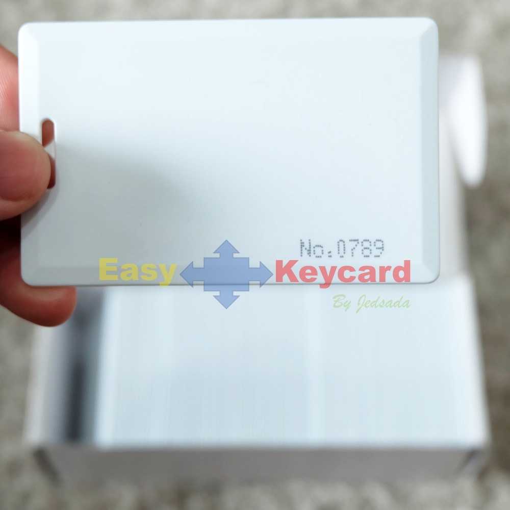 บัตรคีย์การ์ด ชนิด(read&write) เเบบหนา (Proximity 125Khz.)(ใช้สำหรับเครื่อง Copy)