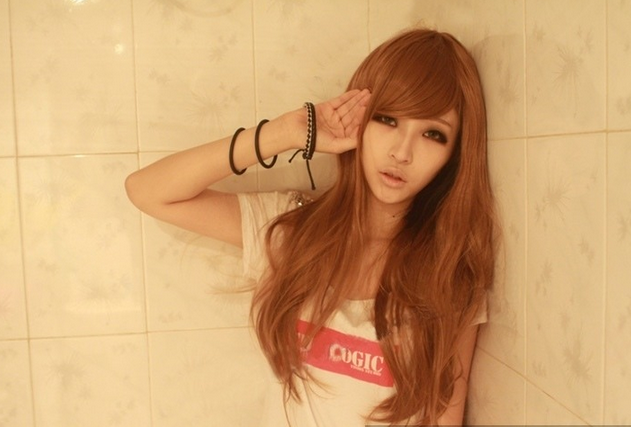 C1122 วิกผมยาว หน้าม้าปัด