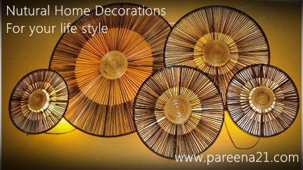 Bamboo wall hanging around light modern style โคมไฟติดผนังสวยๆ สไตล์โมเดิล ทำจากไม้ไผ่ค่ะ