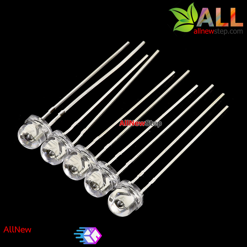 LED 5mm สีน้ำเงิน จำนวน 5 ดวง