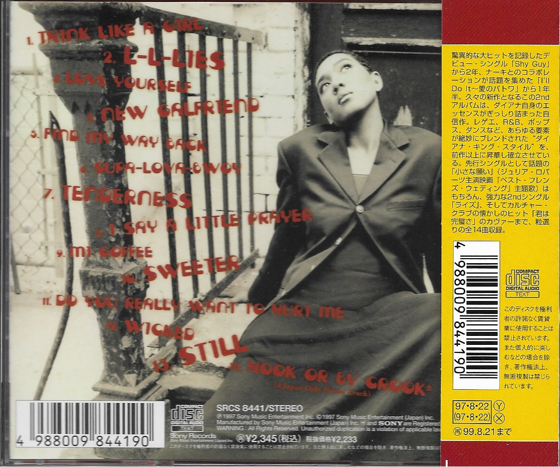 Used CD,Diana King - Think Like A Girl (A+)(1997)(Japan)