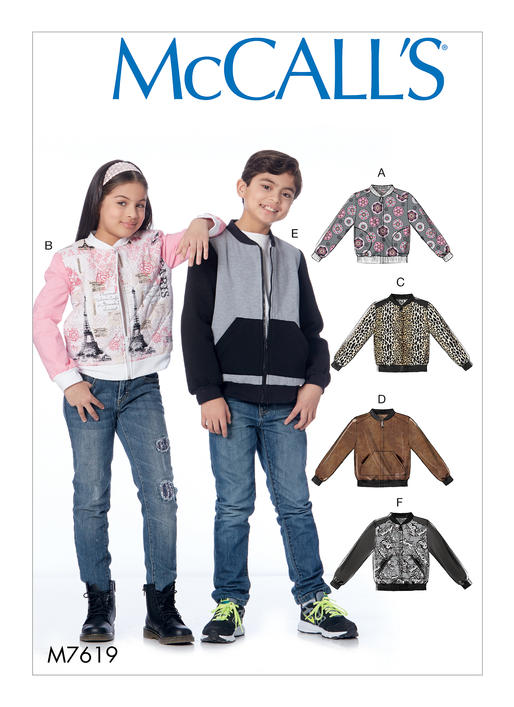 แพทเทิร์นตัดเสื้อกันหนาวเด็ก Mccalls 7619 Size: 3-4-5-6 ขวบ