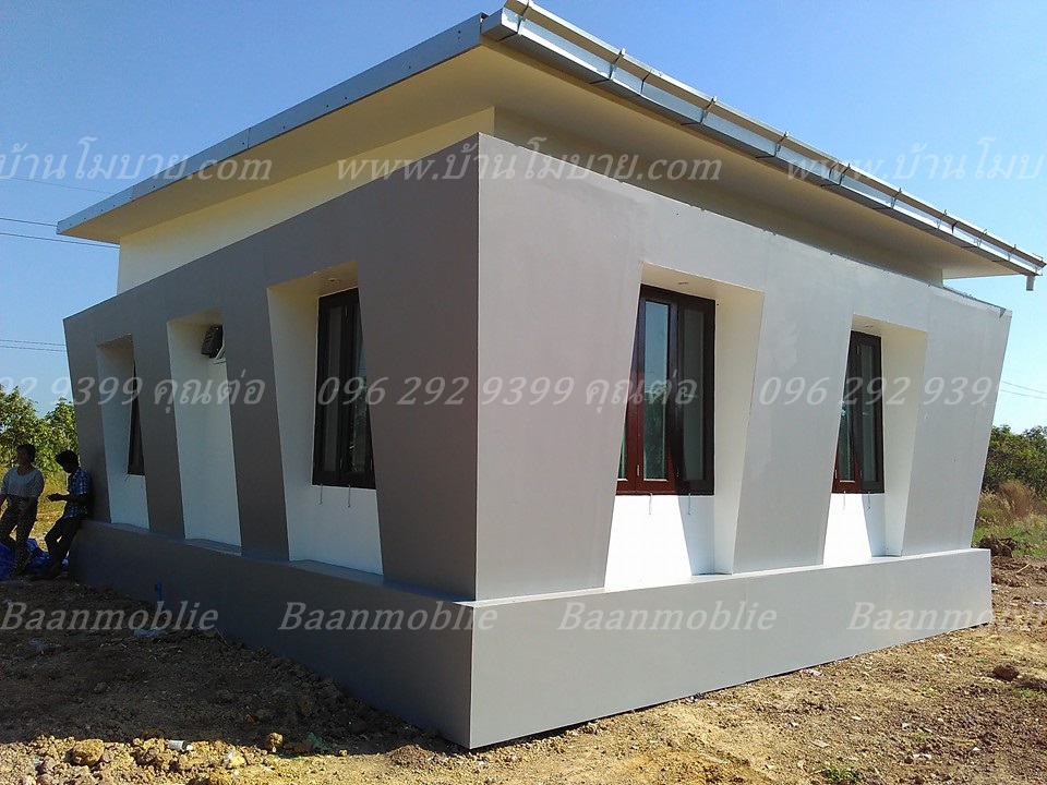 บ้านโมเดิร์นขนาด 8*7.5 ระเบียง 1.5*5 เมตร (3ห้องนอน 2ห้องน้ำ 1ห้องนั่งเล่น 1ห้องครัว)