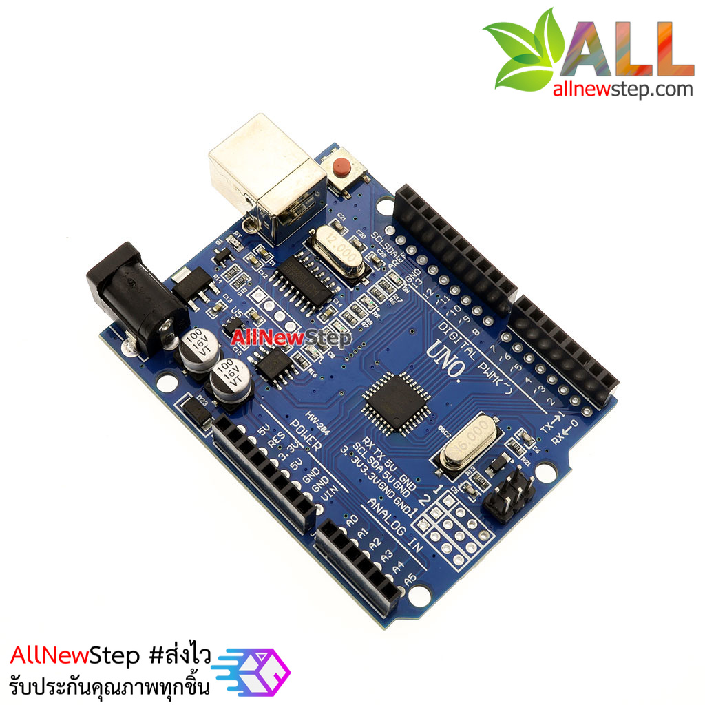 Uno R3 แบบ SMD เพิ่มพอร์ทขยาย พร้อมสาย USB Uno Arduino-Compatible