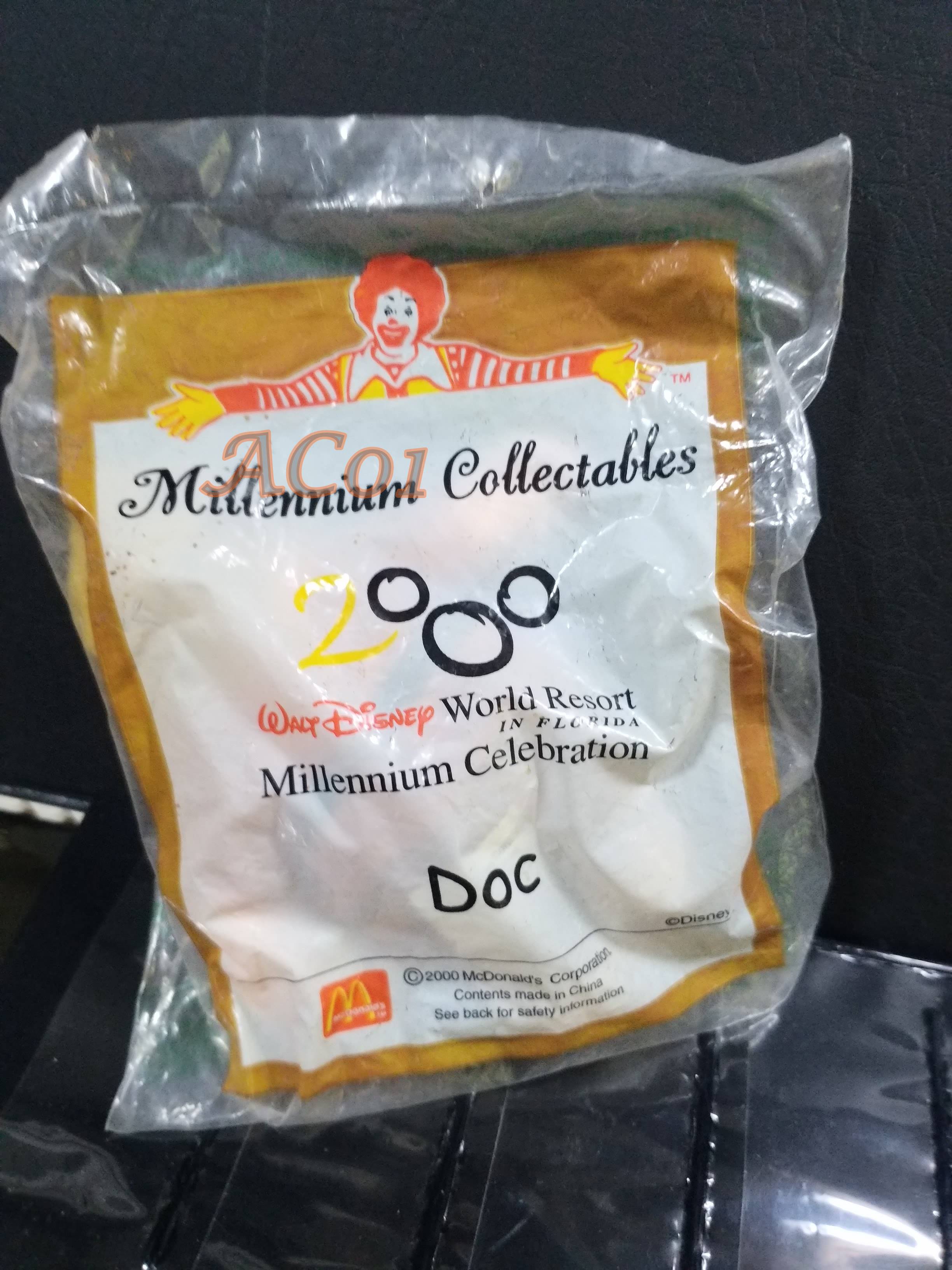 ของเล่นMcDonald's ของเล่นHappy Meal / Walt Disney World. Millennium Collectables - DOC / ในถุงเดิม ไม่แกะ ถุงเก่าหน่อย เก่าเก็บ