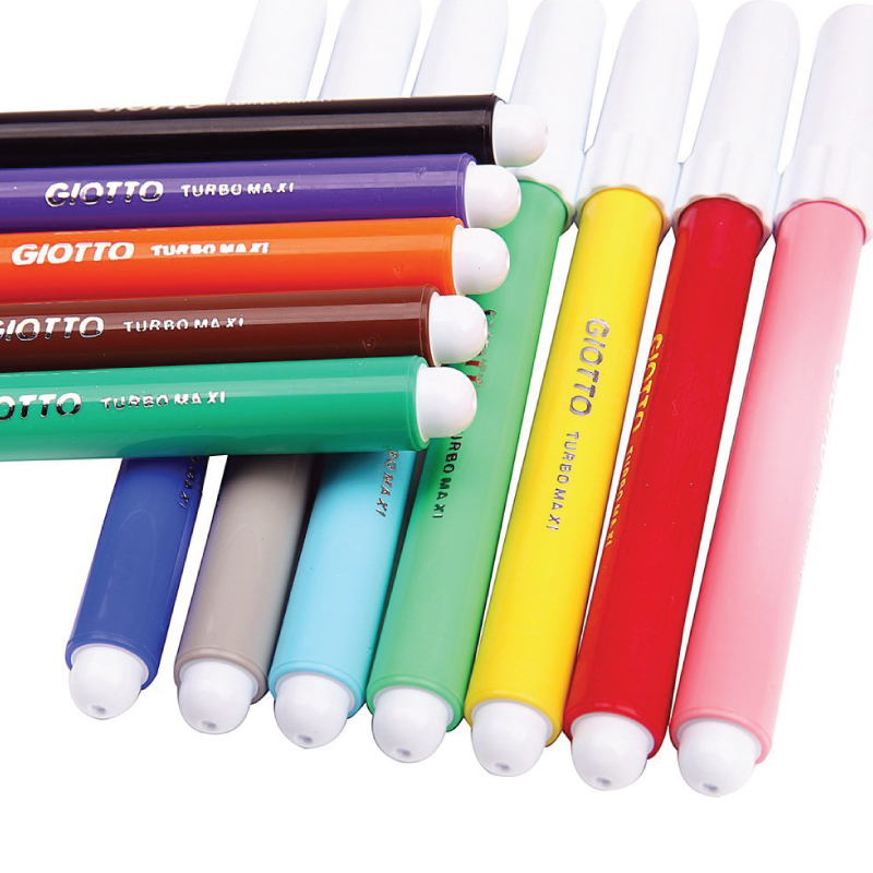ปากกาเมจิกแท่งใหญ่ 12 สี GIOTTO- Turbo Maxi Markers