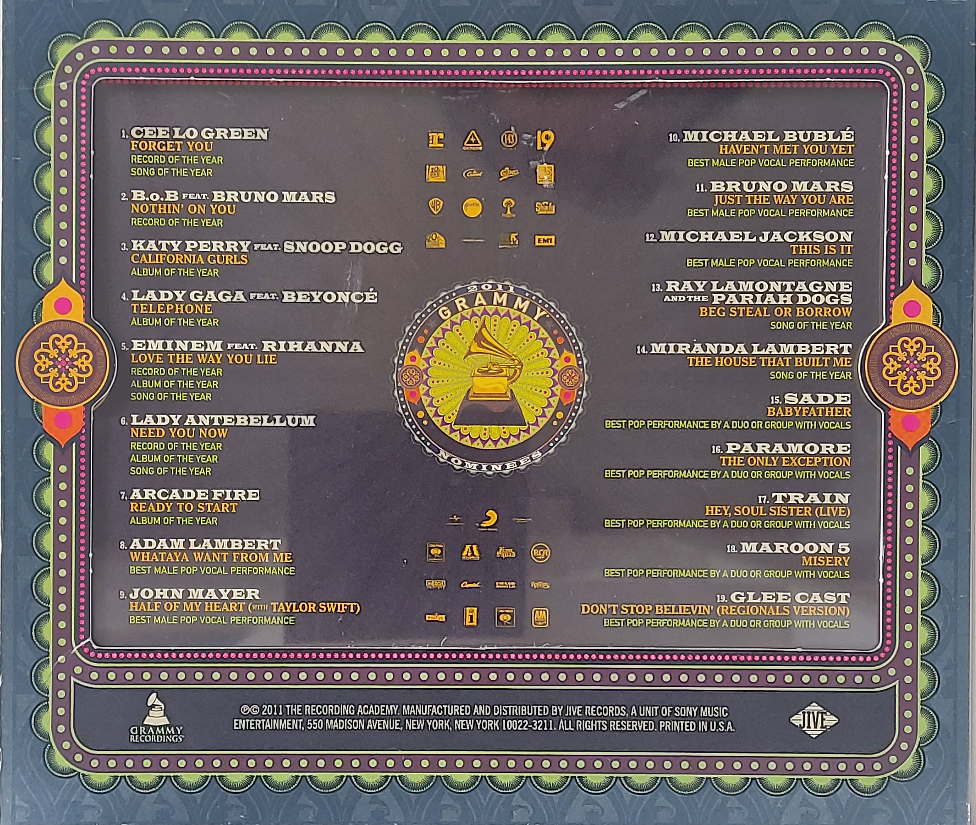 Used CD,2011 Grammy Nominees (A+)(Various Artists)(2011)(USA)