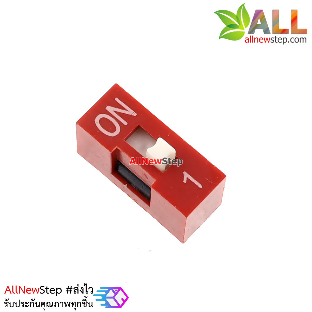 DIP switch DIP 2.54mm สวิตช์แบบ DIP ระยะห่างระหว่างขา 2.54mm ขนาด 1 ช่อง