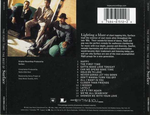 Surface - The First Time The Best Of Surface USA