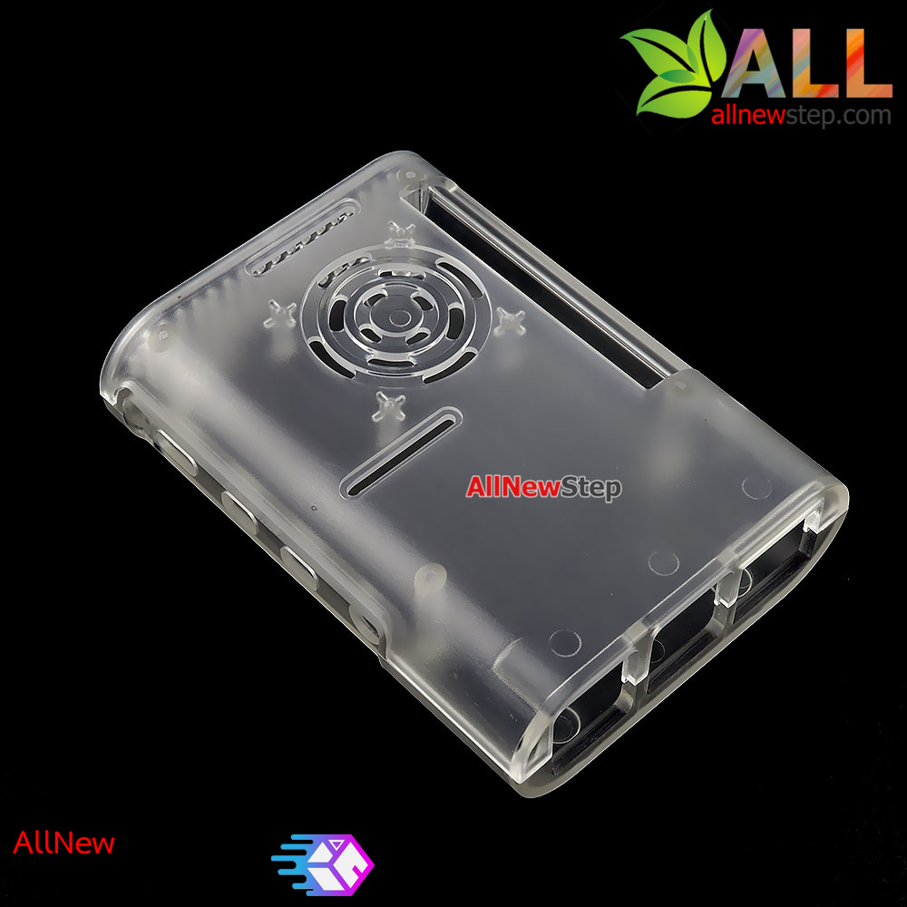 เคส Raspberry Pi4 shell Pi4 CASE raspberry pi4 พร้อมช่องติดพัดลม กล่องใส
