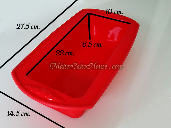 พิมพ์ซิลิโคนขนมปัง พิมพ์เค้กสี่เหลี่ยมก้นเรียบ
