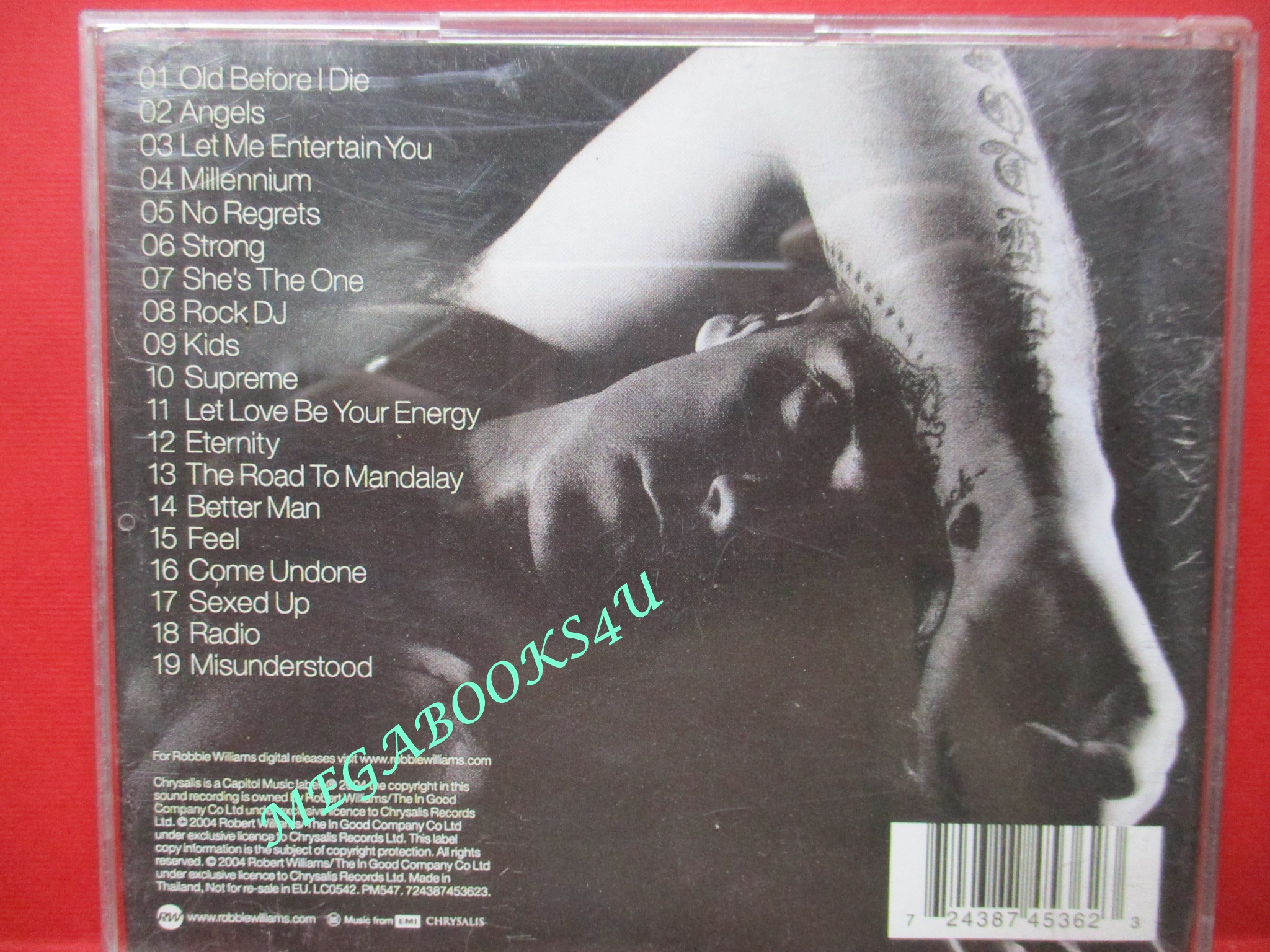 ซีดีเพลงสากล ROBBIE WILLIAMS อัลบั้ม GREATEST HITS // ปก และ แผ่นสวย