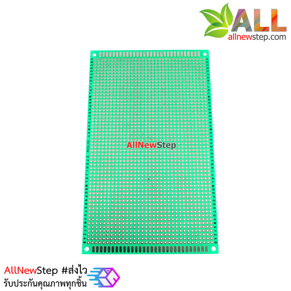 แผ่นปริ๊น PCB อเนกประสงค์แบบ 1 หน้าอย่างดี สีเขียว PCB ขนาด 9x15 เซนติเมตร