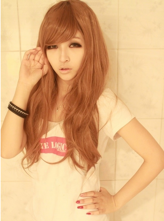 C1122 วิกผมยาว หน้าม้าปัด