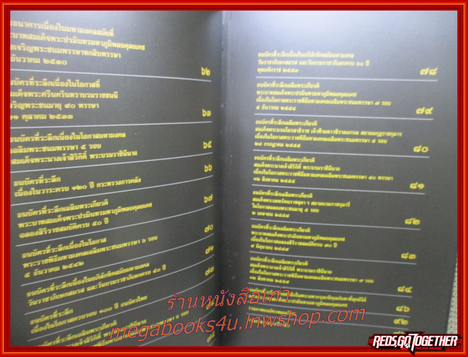 หนังสือธนบัตรรัชกาลที่ ๙ เอกลักษณ์แห่งองค์พระมหากษัตริย์และความเป็นไทย / หนังสือรวมภาพธนบัตรพระบาทสมเด็จพระปรมินทรมหาภูมิพลอดุลยเดช ที่ออกใช้หมุนเวียนตลอดรัชสมัยของรัชกาลที่ 9