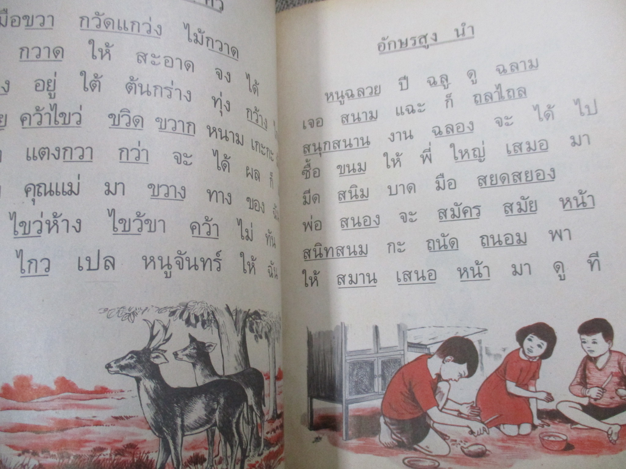 หนังสือฝึกหัดอ่านภาษาไทย เล่ม1 ชุดสระ พยัญชนะ / ปี2528 / สภาพค่อนข้างดี ภายในมีข้อความเขียน 1 หน้า / มีชื่อเจ้าของที่ปกรองด้านใน /