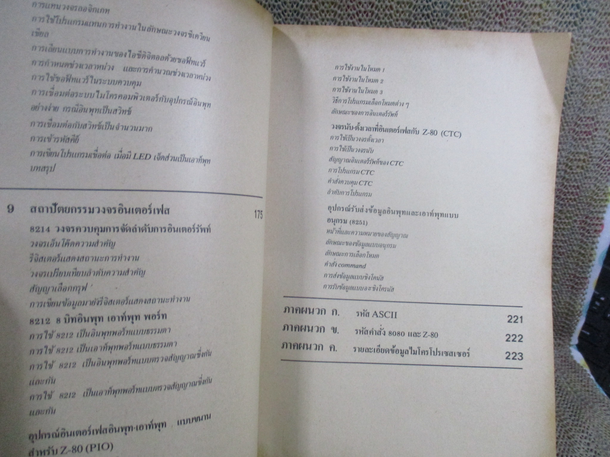 ไมโครโปรเซสเซอร์ ไมโครคอมพิวเตอร์ (Z-80 MICROPROCESSOR) " โดย ยืน ภู่วรวรรณ และ วัฒนา เชียงกูล / 292 หน้า ปี2524/ 300