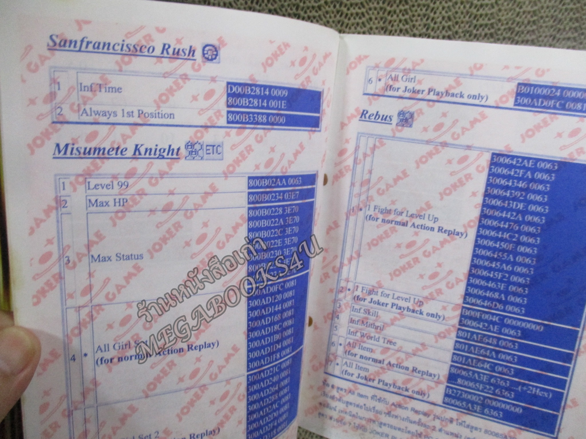 คู่มือเฉลยเกมส์ คู่มือสูตรอมตะ เล่ม14 / JOKER GAME / TEKKEN 3 / ตัวหนังสือ แข็งแรง สภาพภายในดี