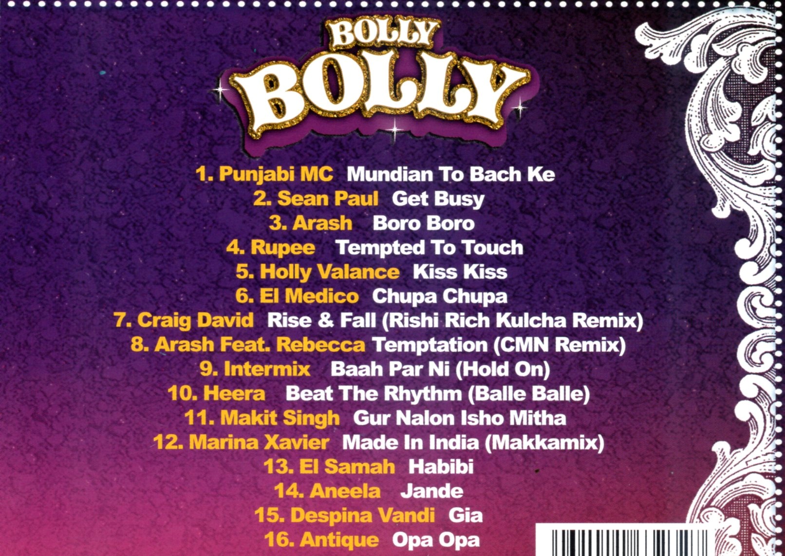 CD,Bolly Bolly 16 Jolly Good Dance Hits (Various Artists)(2006)(Thai)