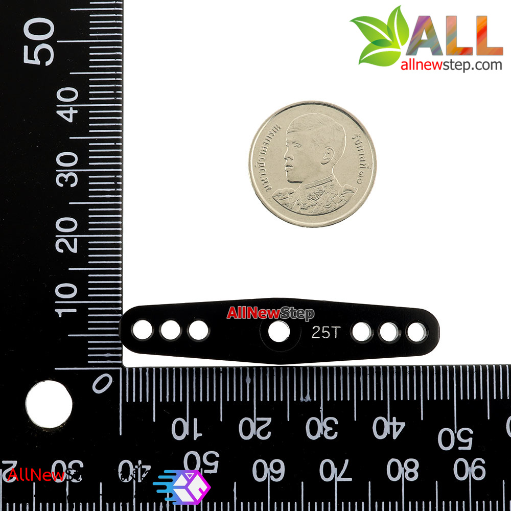 25T steering gear metal steering arm car แขน Servo 25T สีดำ