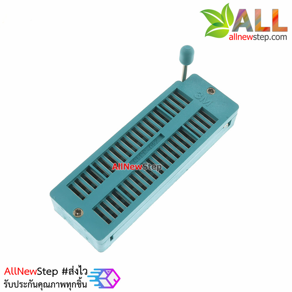 ZIF socket 40 pin ซ็อกเกต IC 40p ขาแบบแถบยาว สีเขียว