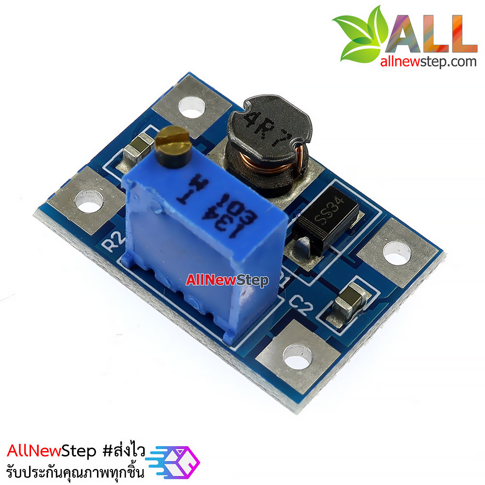 โมดูล step up sx1308 แปลงไฟขึ้นจาก 2-24V เป็น 2-28V กระแสสูงสุด 2A