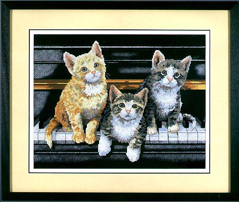 Dimensions ชุดปัก No Counted Cross Stitch Meowsical Trio
