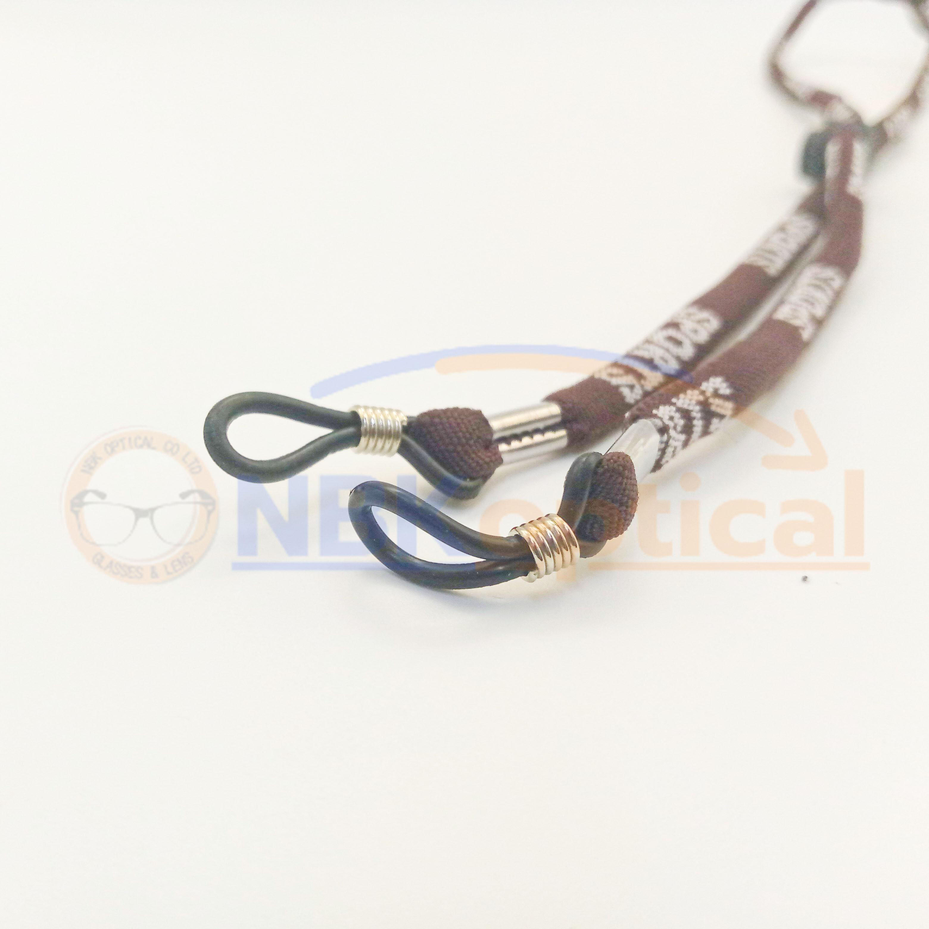 สายคล้องแว่นตาสีนํ้าตาลทรงสปอร์ต