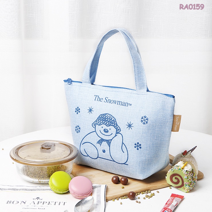 พร้อมส่ง กระเป๋าเก็บอุณหภูมิ กระเป๋าเก็บความเย็น The Snowman มีซิบ มี 2 สี