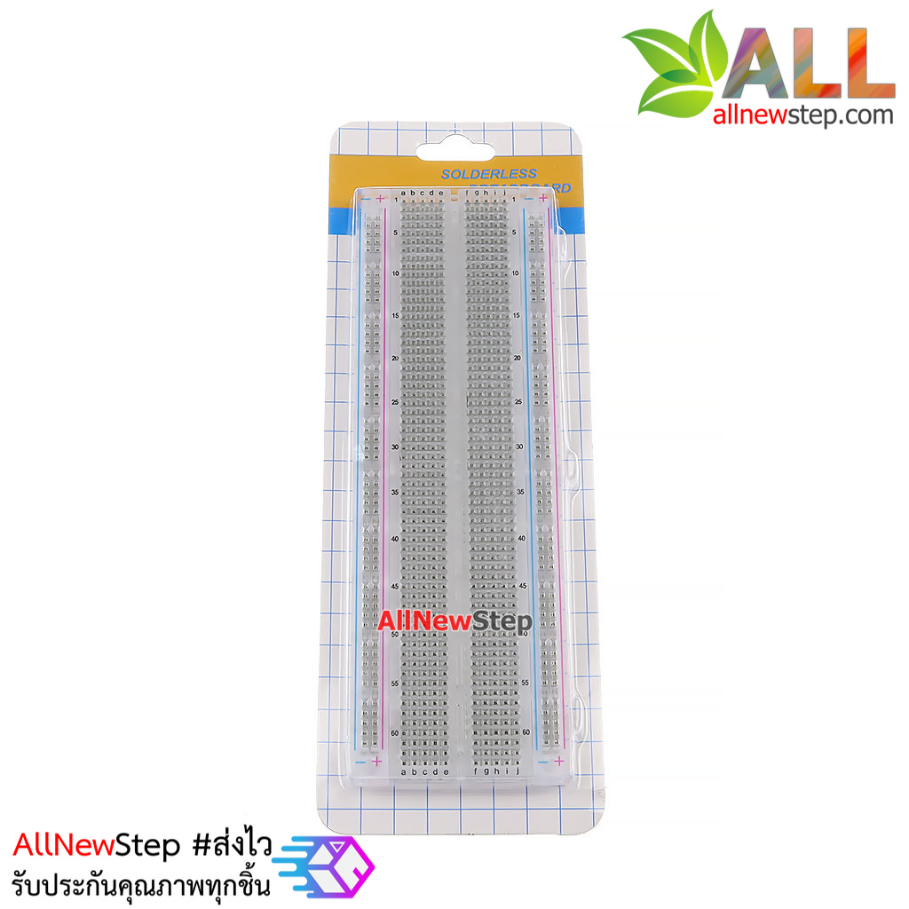 บอร์ดทดลองแบบใส Crystal Breadboard 830 Point mb-102