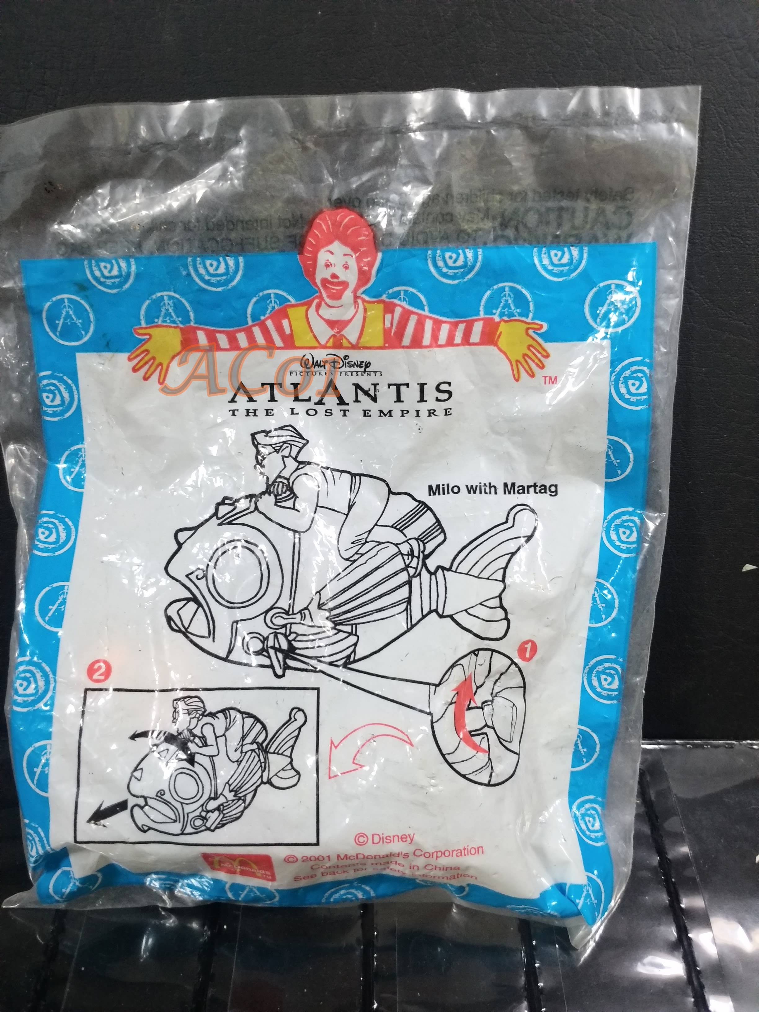 ของเล่นMcDonald's ของเล่นHappy Meal / Atlantis the lost empire - MILO WITH MARTAG / ในถุงเดิม ไม่แกะ ถุงเก่าหน่อย เก่าเก็บ