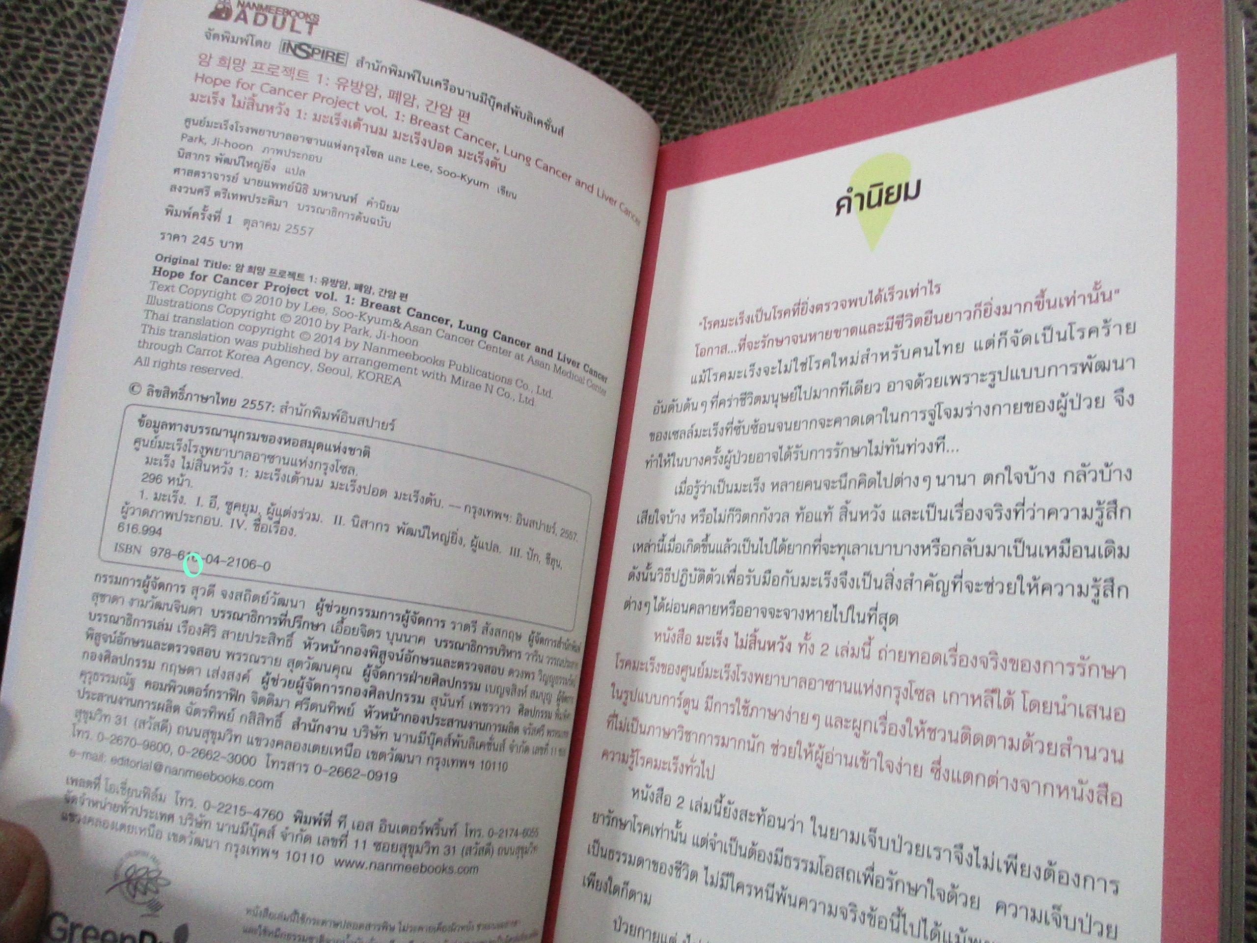 มะเร็งไม่สิ้นหวัง เล่ม1 :มะเร็งเต้านม มะเร็งปอด มะเร็งตับ (การ์ตูนสุขภาพสำหรับผู้ใหญ่ช่วยให้เข้าใจ)
