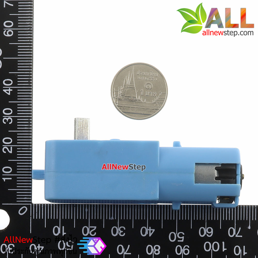 มอเตอร์ 3-6V เกียร์มอเตอร์เฟืองโลหะ 1 แกน ทดรอบ 1:90