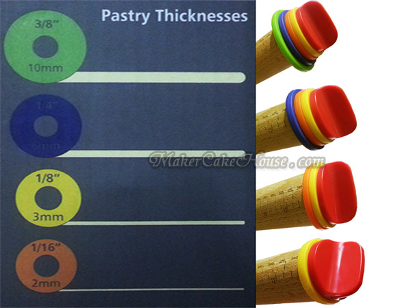 ไม้นวดแป้งปรับความหนาด้วยวงแหวน