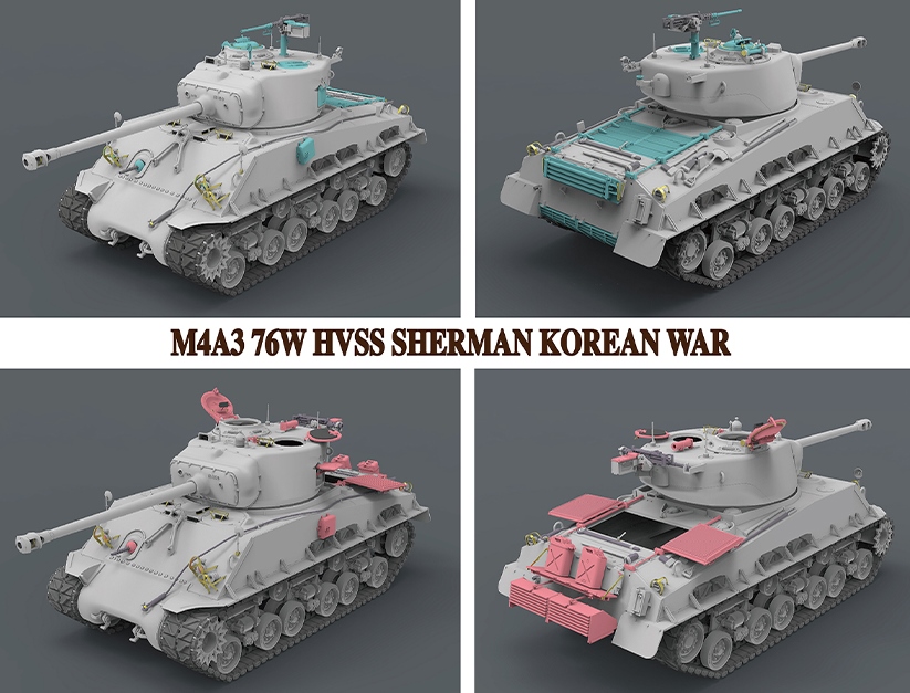 1/35 M4A3 76W HVSS Sherman Korean War