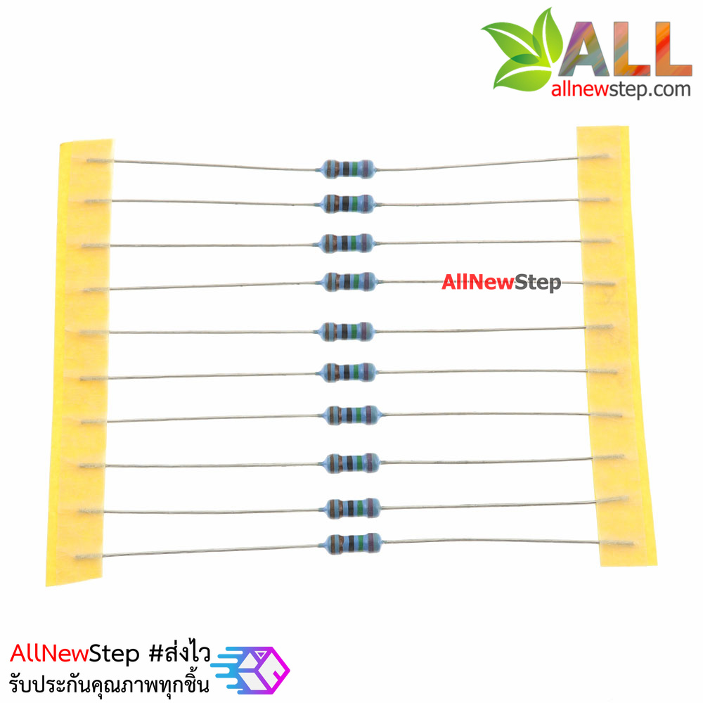 ตัวต้านทาน 7.5 K 1/4W Metal film 7.5k 1% จำนวน 10 ชิ้น