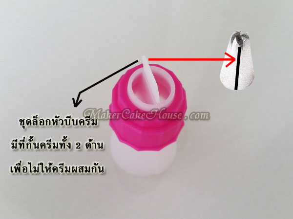 ชุดถุงบีบครีมพร้อมกัน 2 สี