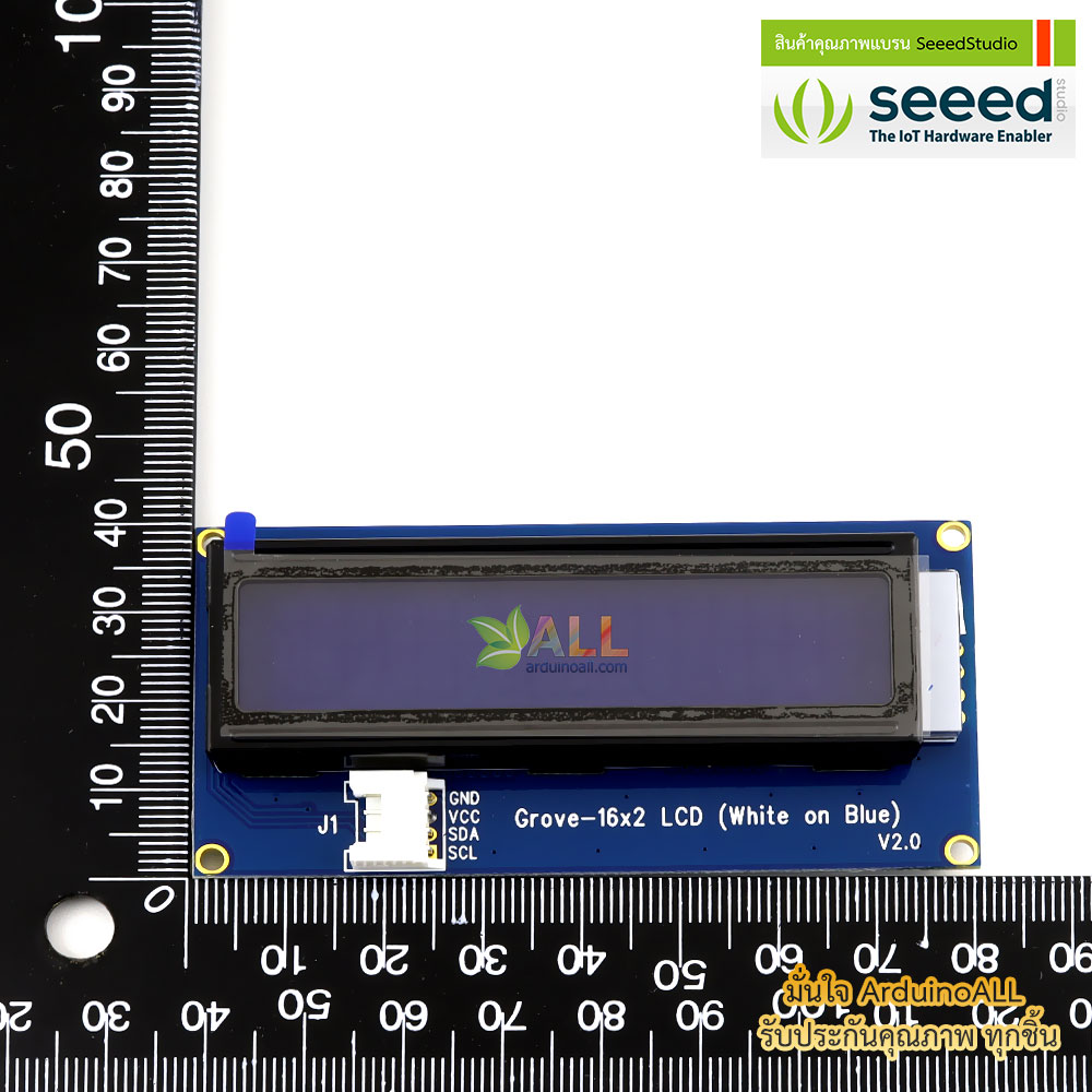 โมดูลจอ LCD 1602 สีน้ำเงิน Grove - 16x2 LCD White on Blue ของแท้จาก Seeed Studio
